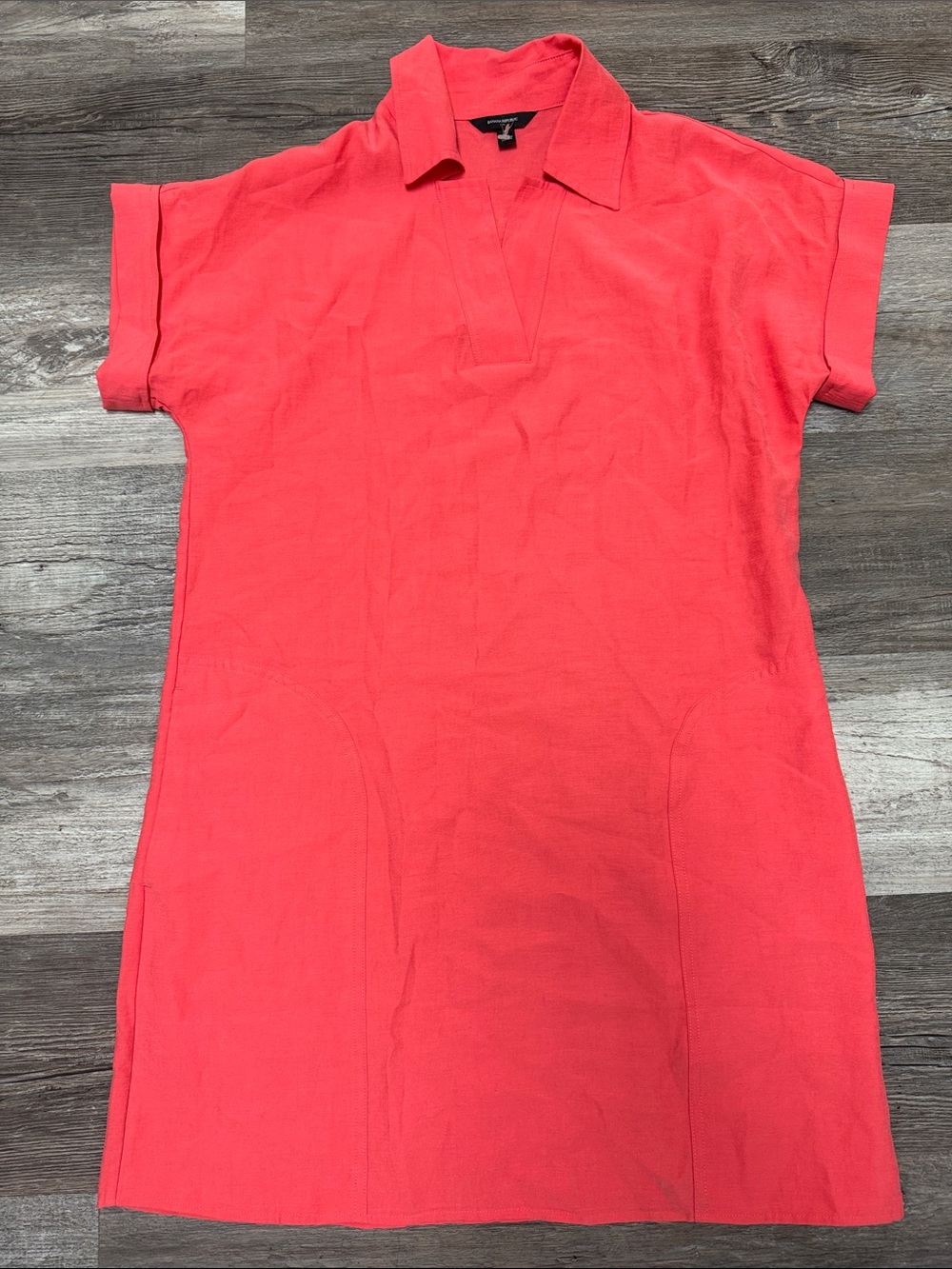 Banana Republic Coral Polo Shift Mini Dress